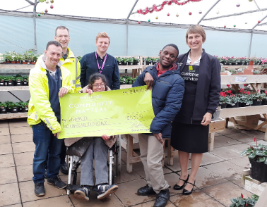 Workbridge receive £560 in the Waitrose Community Matters Scheme